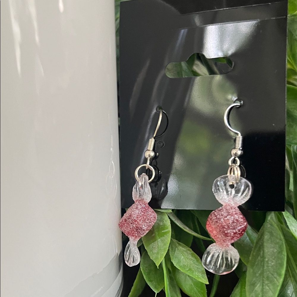 Elegant Handmade Red Candy Earrings